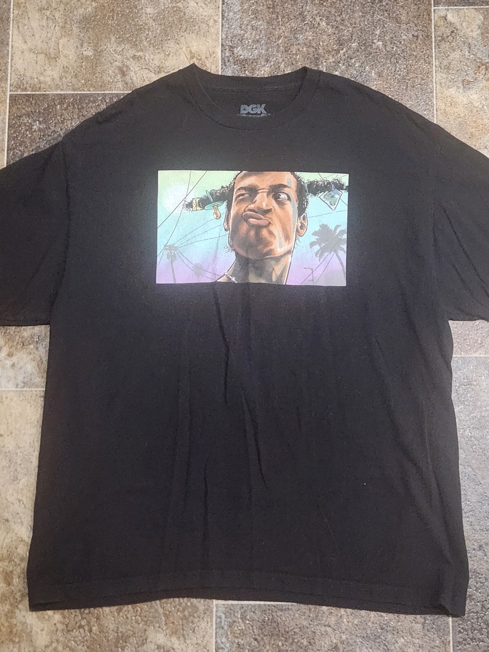 DGK Loc Dog Don't Be a Menace While Drinking Juice In The Hood Men's XL T-Shirt